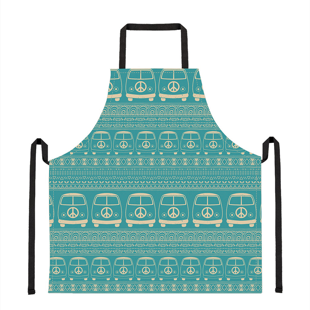 Vintage Hippie Van Pattern Print Apron