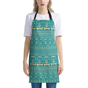 Vintage Hippie Van Pattern Print Apron