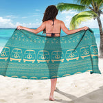 Vintage Hippie Van Pattern Print Beach Sarong Wrap