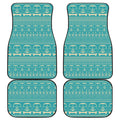 Vintage Hippie Van Pattern Print Front and Back Car Floor Mats