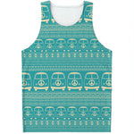 Vintage Hippie Van Pattern Print Men's Tank Top