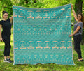 Vintage Hippie Van Pattern Print Quilt
