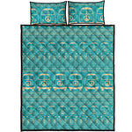 Vintage Hippie Van Pattern Print Quilt Bed Set