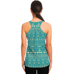 Vintage Hippie Van Pattern Print Women's Racerback Tank Top