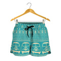 Vintage Hippie Van Pattern Print Women's Shorts