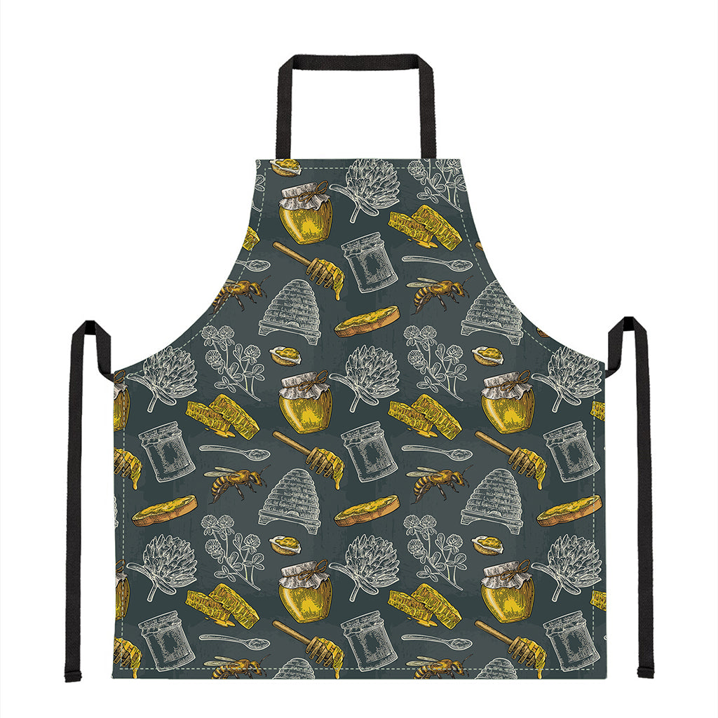 Vintage Honey Bee Print Apron
