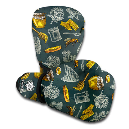 Vintage Honey Bee Print Boxing Gloves
