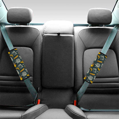 Vintage Honey Bee Print Car Seat Belt Covers