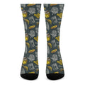 Vintage Honey Bee Print Crew Socks