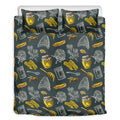 Vintage Honey Bee Print Duvet Cover Bedding Set