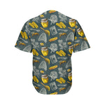 Vintage Honey Bee Print Men's Baseball Jersey