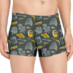 Vintage Honey Bee Print Men's Boxer Briefs