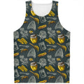 Vintage Honey Bee Print Men's Tank Top
