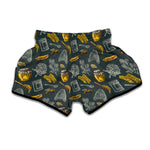 Vintage Honey Bee Print Muay Thai Boxing Shorts