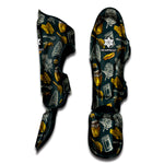 Vintage Honey Bee Print Muay Thai Shin Guard