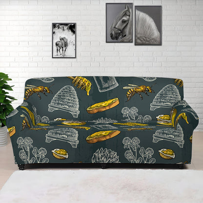 Vintage Honey Bee Print Sofa Cover
