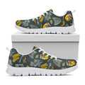 Vintage Honey Bee Print White Running Shoes