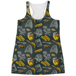 Vintage Honey Bee Print Women's Racerback Tank Top