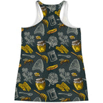 Vintage Honey Bee Print Women's Racerback Tank Top