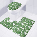 Vintage Hop Cone Pattern Print 3 Piece Bath Mat Set