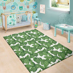 Vintage Hop Cone Pattern Print Area Rug