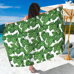 Vintage Hop Cone Pattern Print Beach Sarong Wrap
