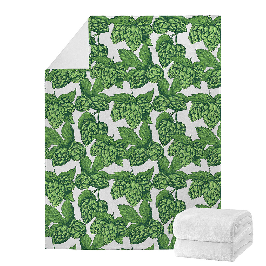 Vintage Hop Cone Pattern Print Blanket