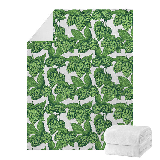 Vintage Hop Cone Pattern Print Blanket