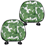 Vintage Hop Cone Pattern Print Car Headrest Covers