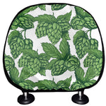 Vintage Hop Cone Pattern Print Car Headrest Covers