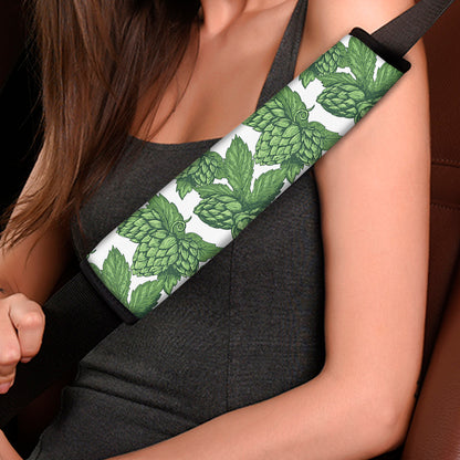 Vintage Hop Cone Pattern Print Car Seat Belt Covers