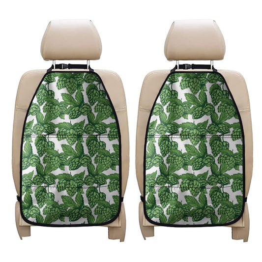 Vintage Hop Cone Pattern Print Car Seat Organizers