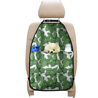 Vintage Hop Cone Pattern Print Car Seat Organizers