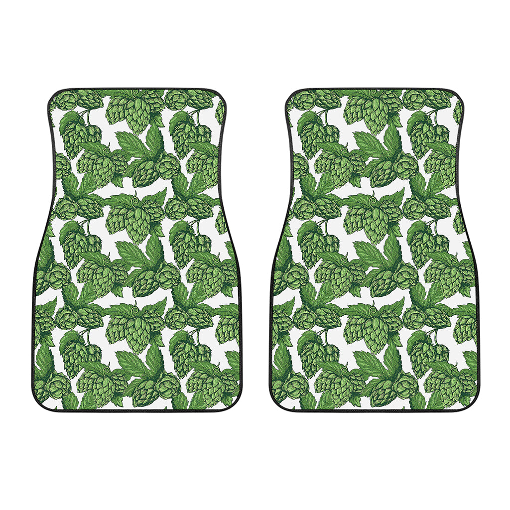Vintage Hop Cone Pattern Print Front Car Floor Mats