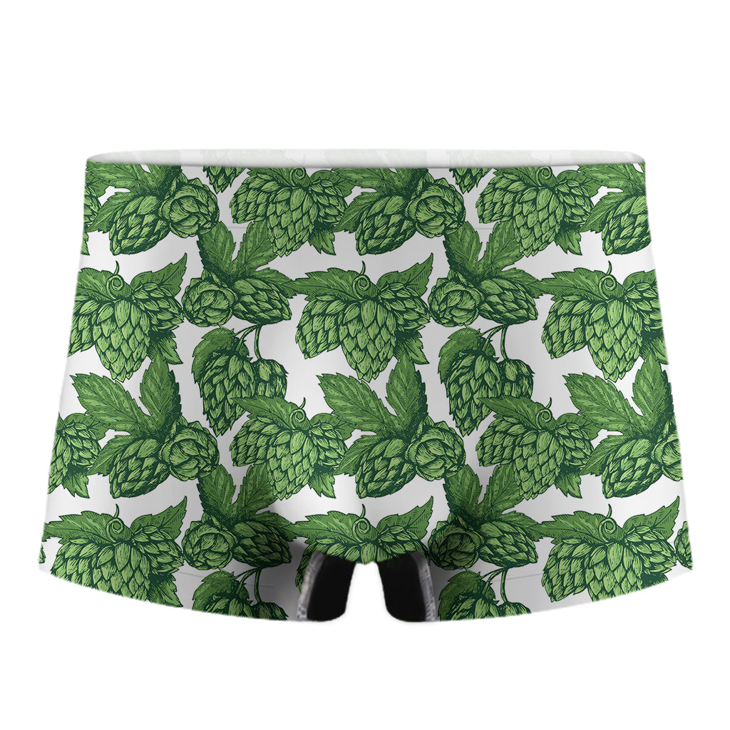 Vintage Hop Cone Pattern Print Men's Boxer Briefs