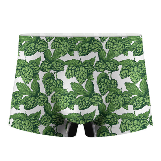 Vintage Hop Cone Pattern Print Men's Boxer Briefs