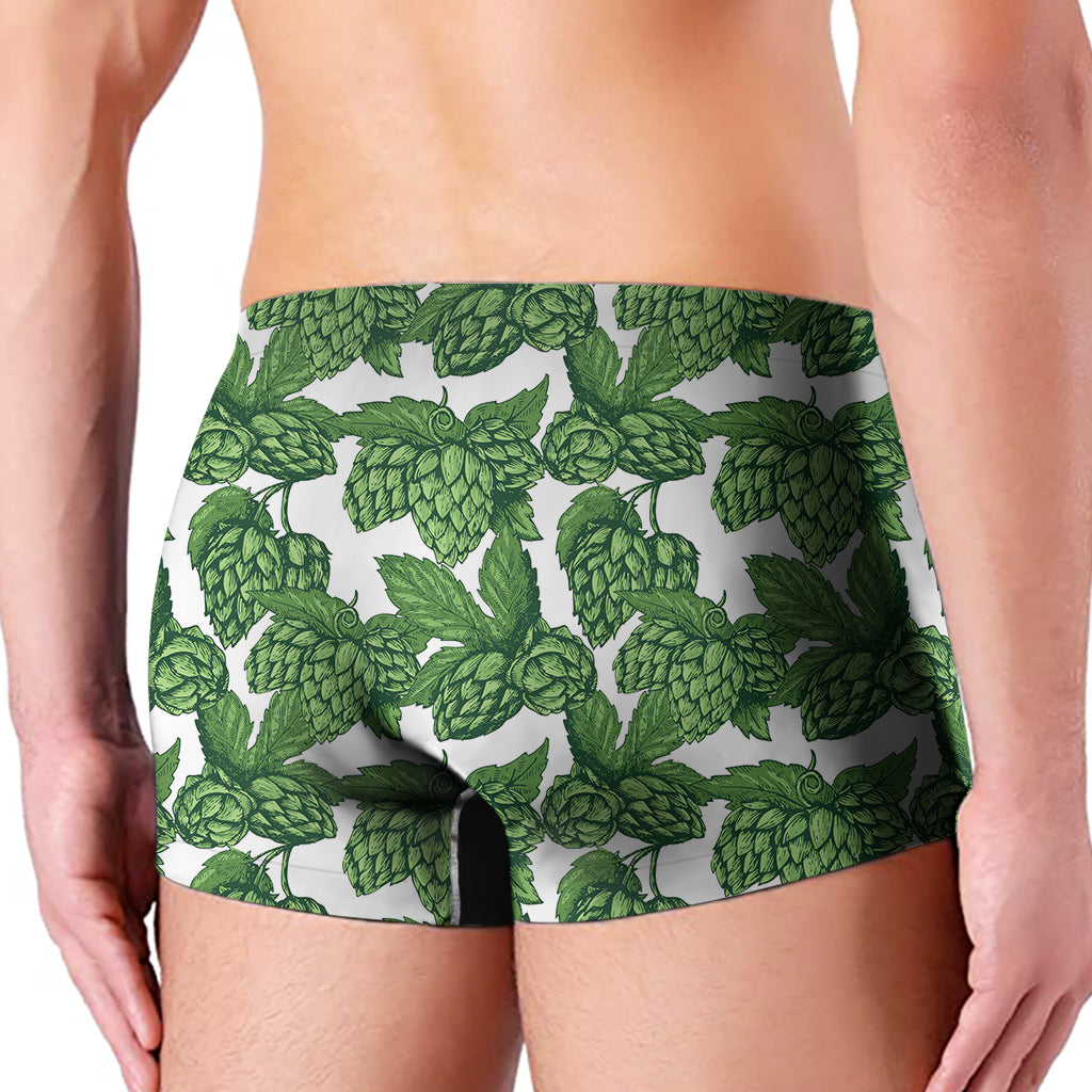 Vintage Hop Cone Pattern Print Men's Boxer Briefs