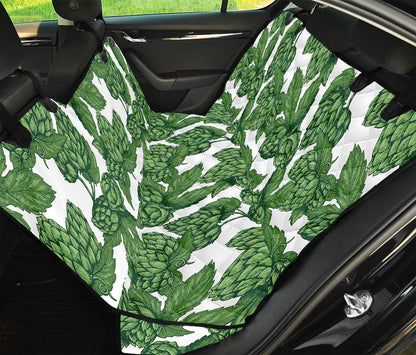 Vintage Hop Cone Pattern Print Pet Car Back Seat Cover
