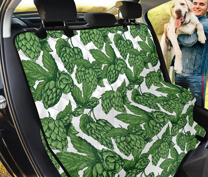 Vintage Hop Cone Pattern Print Pet Car Back Seat Cover