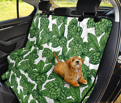 Vintage Hop Cone Pattern Print Pet Car Back Seat Cover