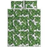 Vintage Hop Cone Pattern Print Quilt Bed Set