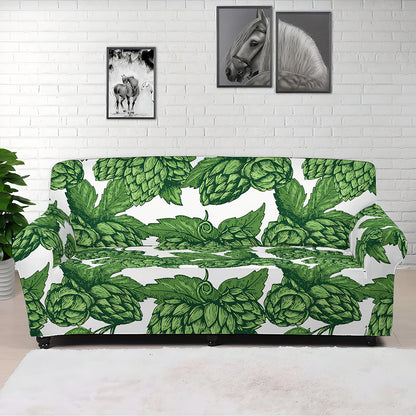 Vintage Hop Cone Pattern Print Sofa Cover