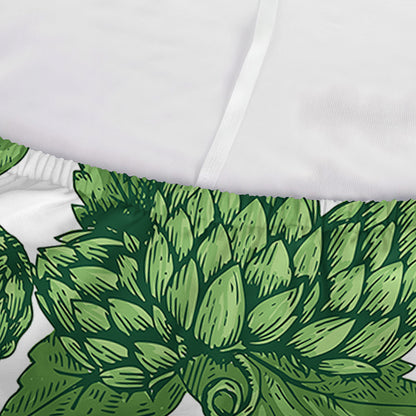 Vintage Hop Cone Pattern Print Sofa Cover