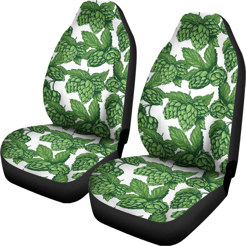 Vintage Hop Cone Pattern Print Universal Fit Car Seat Covers