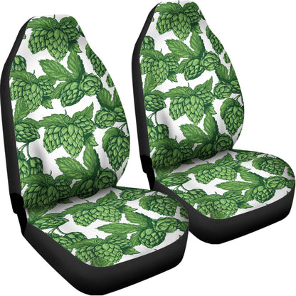 Vintage Hop Cone Pattern Print Universal Fit Car Seat Covers