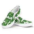 Vintage Hop Cone Pattern Print White Slip On Sneakers