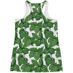 Vintage Hop Cone Pattern Print Women's Racerback Tank Top