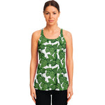 Vintage Hop Cone Pattern Print Women's Racerback Tank Top