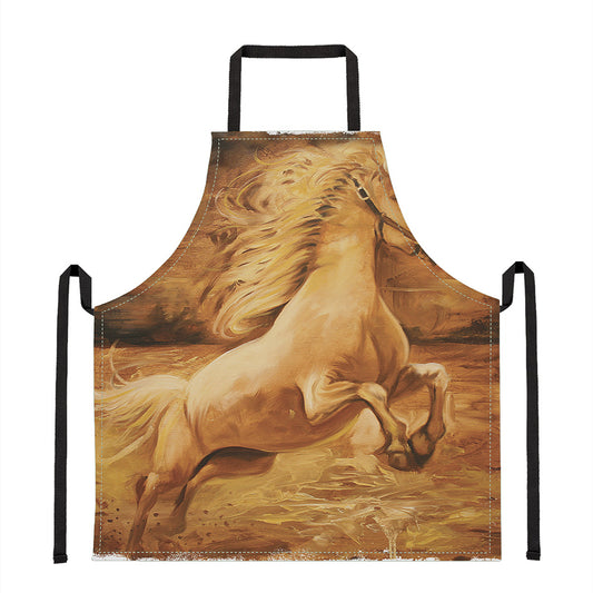 Vintage Horse Painting Print Apron