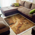 Vintage Horse Painting Print Floor Mat